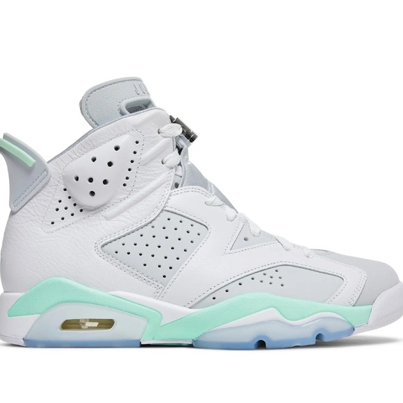 Jordan Athletic Shoes White and Mint - Picture 1 of 6